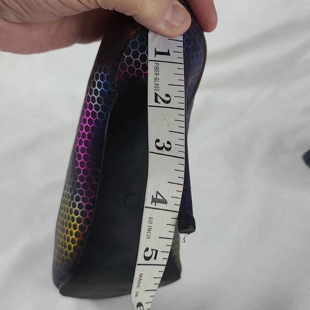Bella‎ Luna Womens Stiletto Heels Pumps Shoes Colorful Holographic Sz 7.5 EUC